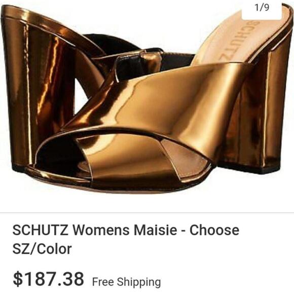 SCHUTZ Shoes - DISCOUNT SHIPPING NWT Schutz Womens Maisie Metallic High Heel Sandals